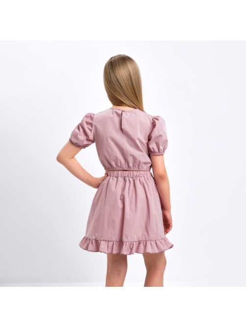 Комплект для девочки (топ, юбка) KAFTAN, размер 30 (98-104 см), пудровый