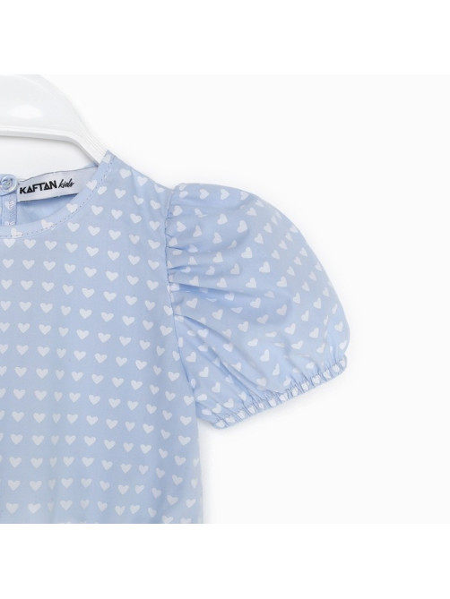 Комплект для девочки (топ, юбка) KAFTAN, размер 30 (98-104 см), голубой