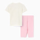 Комплект для девочки (футболка и велосипедки) MINAKU, белый, розовый, рост 110 см