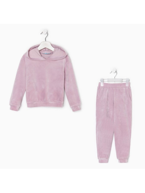 Костюм детский (толстовка, брюки) KAFTAN: Soft plushy, размер 30 (98-104 см), лиловый