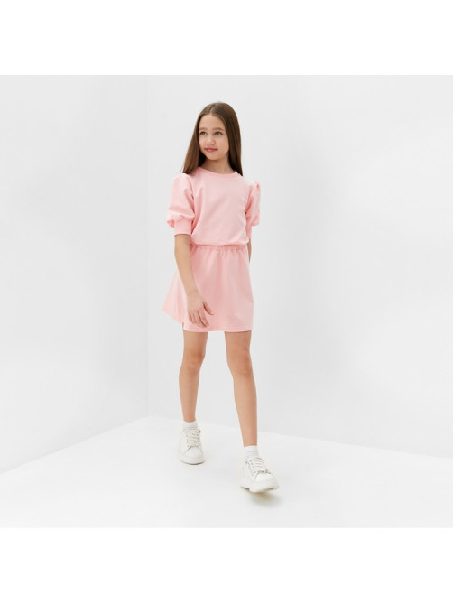 Комплект для девочки (свитшот и юбка) MINAKU: Casual Collection, розовый, рост 98 см