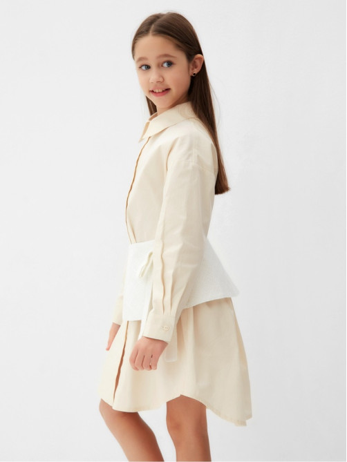 Юбка баска для девочки MINAKU: PartyDress, белая, рост 128 см
