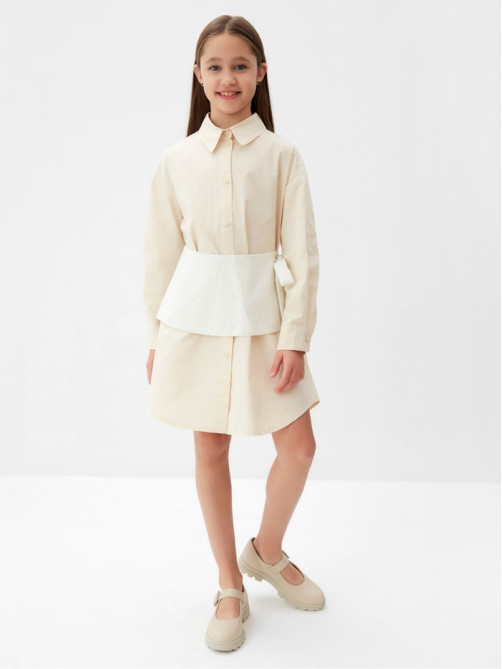 Юбка баска для девочки MINAKU: PartyDress, белая, рост 128 см