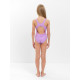 Купальник для девочки слитный MINAKU: Swim Collection, сиреневый, рост 116-122 см