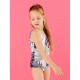 Купальник для девочки слитный KAFTAN «Тропики», зелёно-белый, размер 32 (110-116 см)