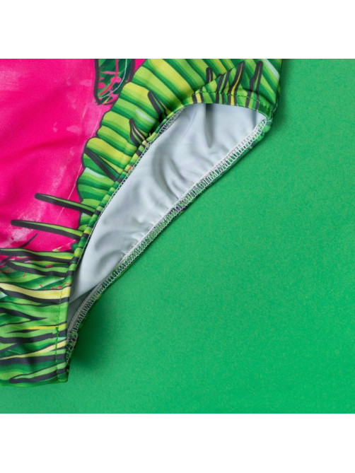 Купальник для девочки слитный KAFTAN: Tropical, зелёный, размер 30 (98-104 см)