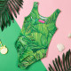 Купальник для девочки слитный KAFTAN: Tropical, зелёный, размер 30 (98-104 см)