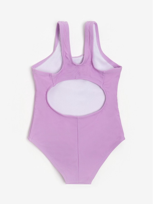 Купальник для девочки слитный MINAKU: Swim Collection, сиреневый, рост 116-122 см