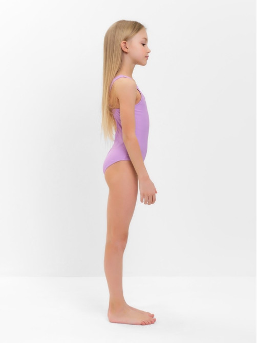 Купальник для девочки слитный MINAKU: Swim Collection, сиреневый, рост 116-122 см