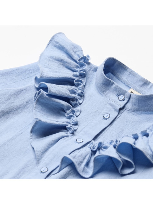 Блузка для девочки MINAKU: Cotton collection, светло-голубая, рост 152 см