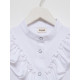 Блузка для девочки MINAKU: Cotton collection, белая, рост 128 см