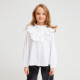 Блузка для девочки MINAKU: Cotton collection, белая, рост 146 см