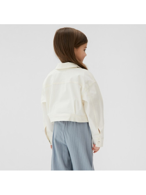 Рубашка для девочки укороченная KAFTAN, цвет молочный, размер 30 (98-104 см)