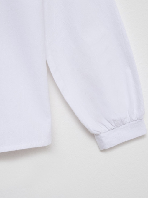 Блузка для девочки MINAKU: Cotton collection, белая, рост 152 см