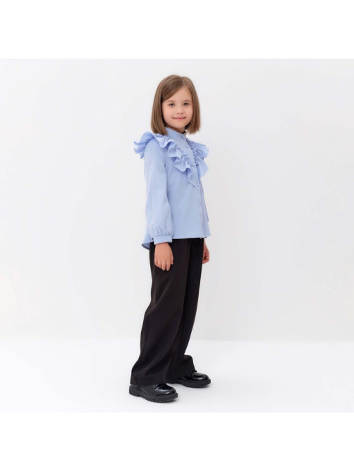 Блузка для девочки MINAKU: Cotton collection, светло-голубая, рост 152 см