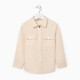 Рубашка для девочки MINAKU: Casual collection KIDS, бежевая, рост 134 см