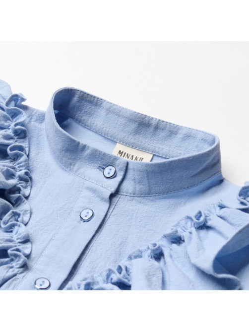 Блузка для девочки MINAKU: Cotton collection, светло-голубая, рост 152 см