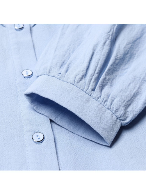 Блузка для девочки MINAKU: Cotton collection, светло-голубая, рост 152 см