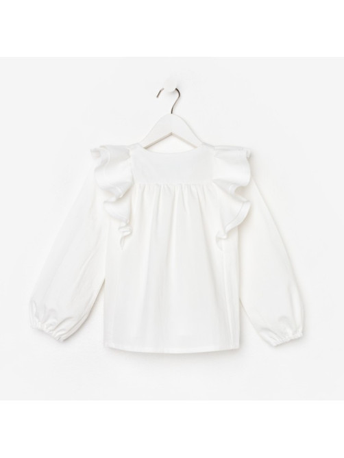 Рубашка для девочки KAFTAN, белая, размер 36 (134-140 см)