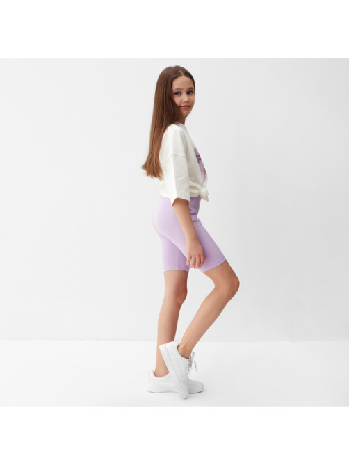Велосипедки для девочки MINAKU, лавандовые, рост 152 см