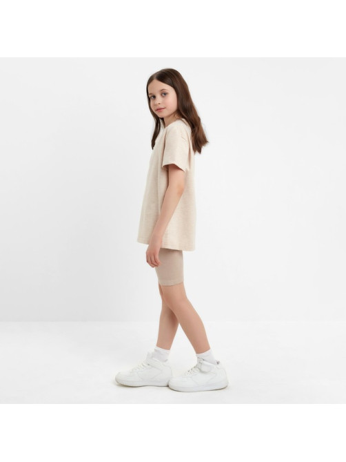 Велосипедки детские MINAKU: Casual Collection KIDS, грязно-розовые, рост 122 см