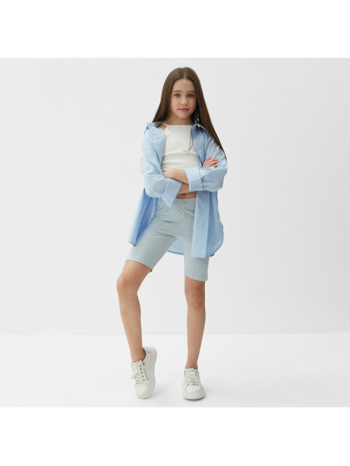 Велосипедки детские MINAKU: Casual Collection KIDS, голубые, рост 152 см