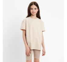 Велосипедки детские MINAKU: Casual Collection KIDS, грязно-розовые, рост 140 см