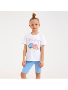 Велосипедки для девочки MINAKU, голубые, рост 122 см