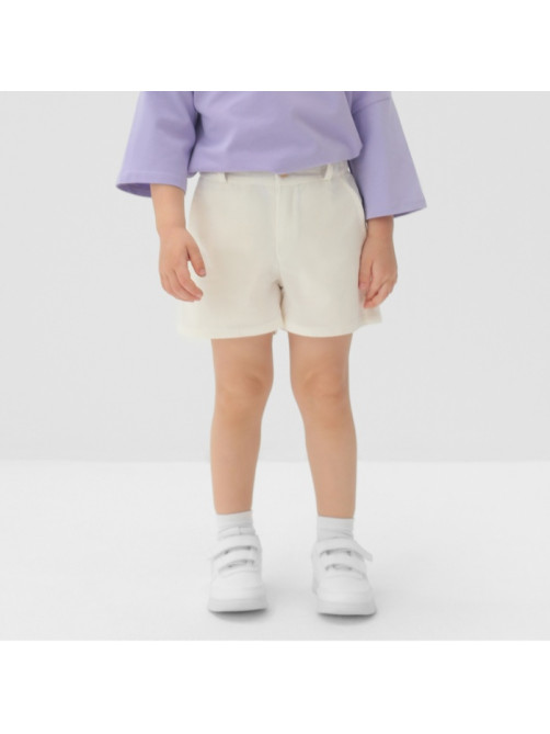 Шорты детские MINAKU: Cotton Collection, белые, рост 104 см