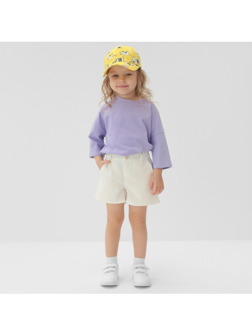 Шорты детские MINAKU: Cotton Collection, белые, рост 122 см