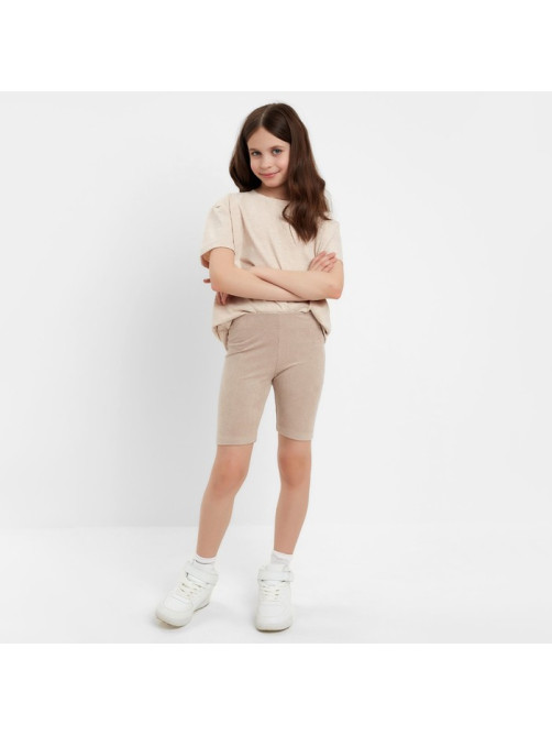 Велосипедки детские MINAKU: Casual Collection KIDS, грязно-розовые, рост 140 см