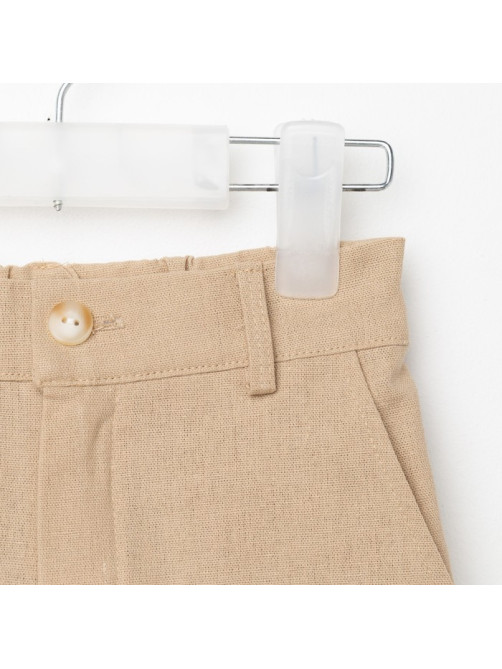 Шорты детские MINAKU: Cotton Collection, бежевые, рост 110 см