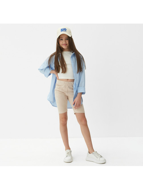Велосипедки детские MINAKU: Casual Collection KIDS, жемчужные, рост 146 см