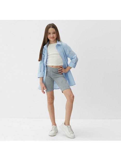 Велосипедки детские MINAKU: Casual Collection KIDS, серые, рост 122 см