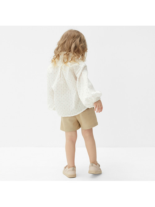 Шорты детские MINAKU: Cotton Collection, бежевые, рост 110 см