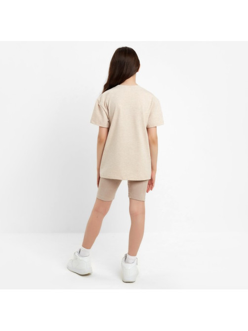 Велосипедки детские MINAKU: Casual Collection KIDS, грязно-розовые, рост 128 см