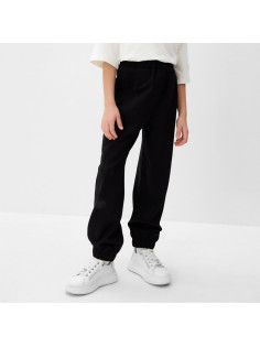 Брюки для девочки MINAKU: Casual Collection KIDS, чёрные, рост 146 см