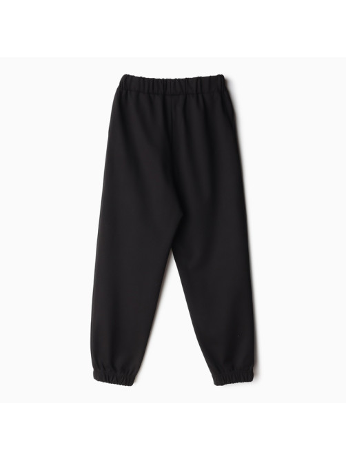 Брюки для девочки MINAKU: Casual Collection KIDS, чёрные, рост 146 см