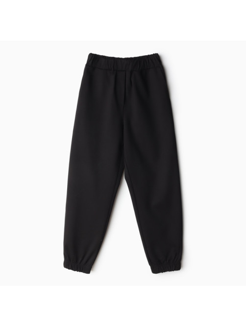 Брюки для девочки MINAKU: Casual Collection KIDS, чёрные, рост 146 см