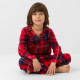 Пижама детская новогодняя (рубашка и брюки) KAFTAN: Christmas, красная, размер 32, (110-116 см)