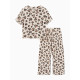 Пижама для девочки (футболка, брюки) KAFTAN: Leo love, бежевая, размер 30 (98-104 см)