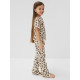 Пижама для девочки (футболка, брюки) KAFTAN: Leo love, бежевая, размер 30 (98-104 см)