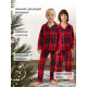 Пижама детская новогодняя (рубашка и брюки) KAFTAN: Christmas, красная, размер 32, (110-116 см)