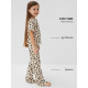 Пижама для девочки (футболка, брюки) KAFTAN: Leo love, бежевая, размер 30 (98-104 см)