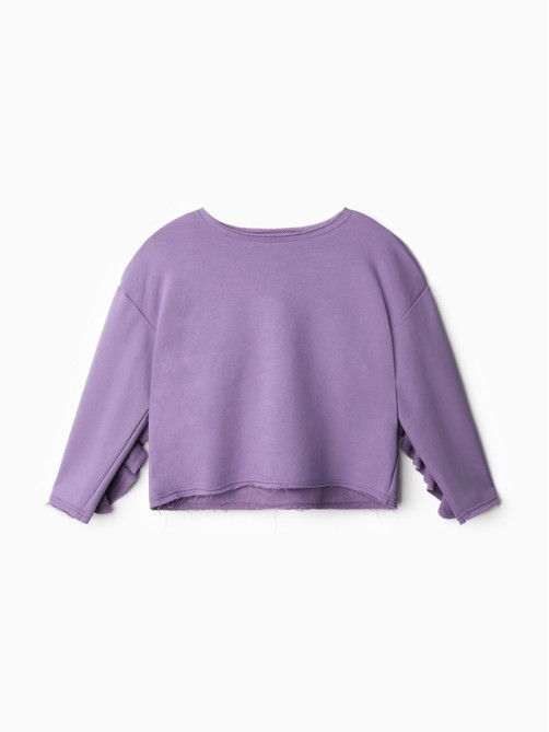 Свитшот для девочки MINAKU: Casual Collection KIDS, сиреневый, размер 40 (152-158 см)