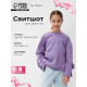Свитшот для девочки MINAKU: Casual Collection KIDS, сиреневый, размер 34 (122-128 см)