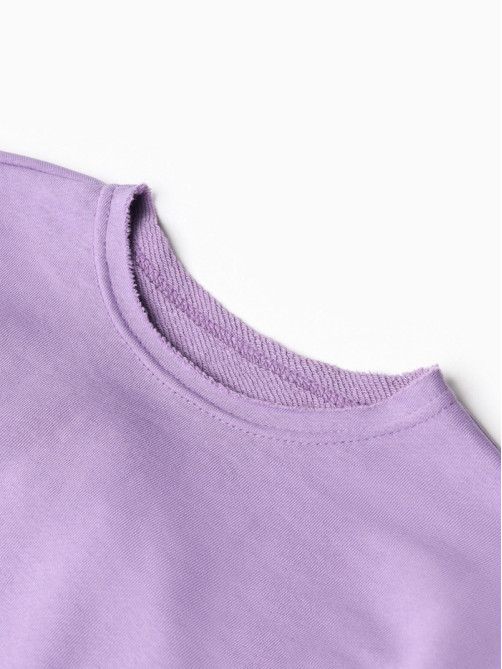 Свитшот для девочки MINAKU: Casual Collection KIDS, сиреневый, размер 36-38 (140-146 см)