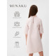 Платье нарядное для девочки MINAKU: PartyDress с воротником, розовое, рост 116-122 см