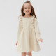 Платье с рюшами для девочки KAFTAN: Basic line, цвет кремовый, рост 122-128 см