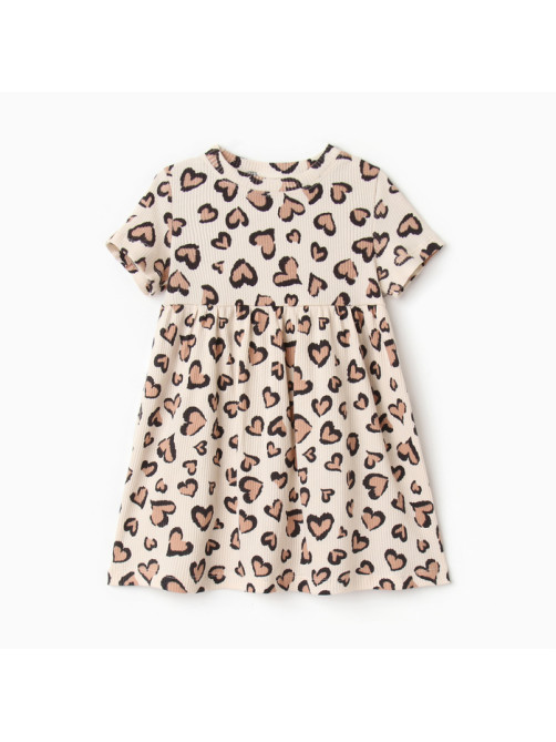 Платье для девочки KAFTAN: Leo love, бежевое, рост 98-104 см